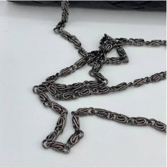 Casa di Borse Frame Black Basketweave Clutch/Shoulder Evening Bag - Picture 6 of 8